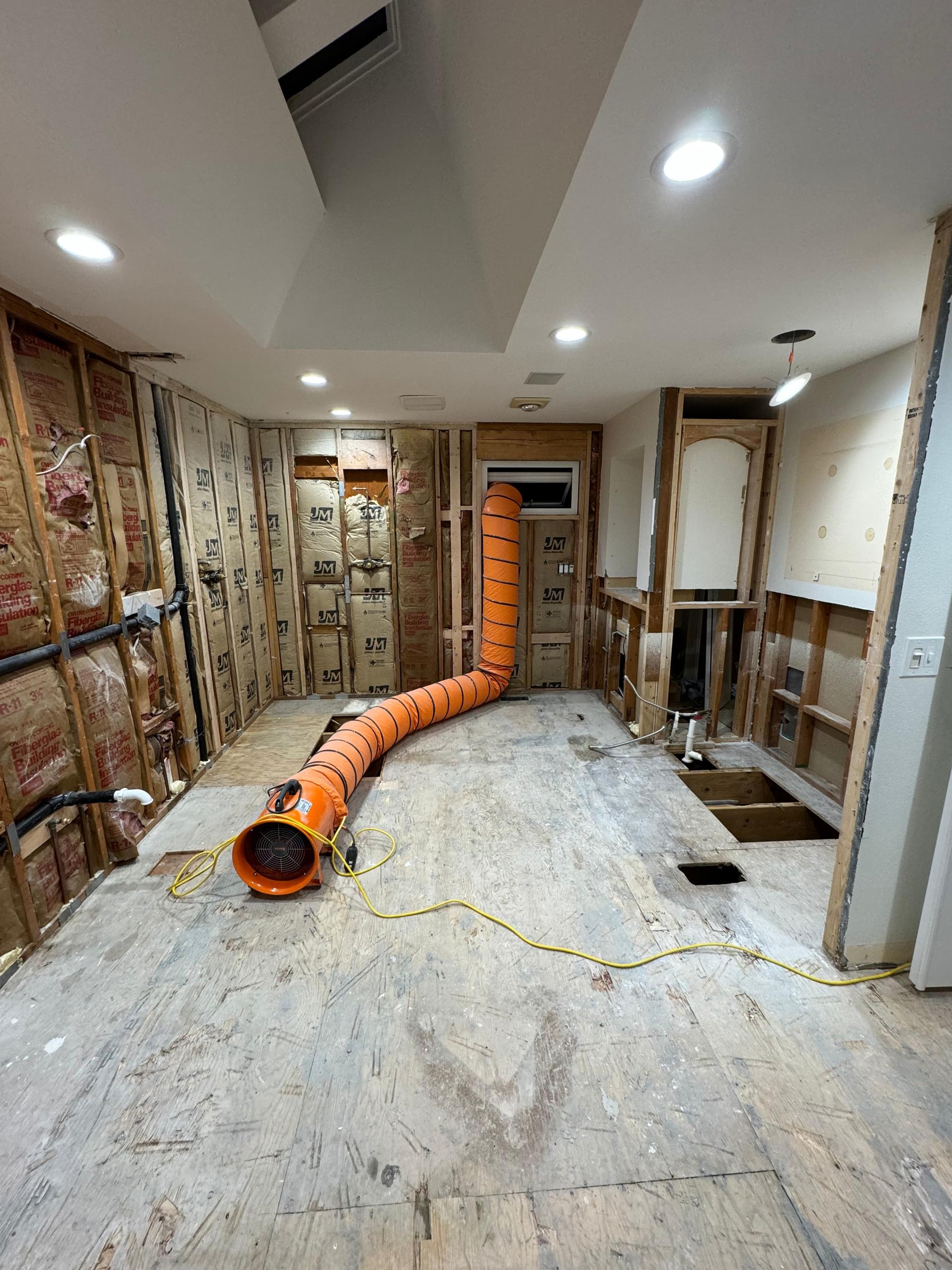 Bathroom demolition in residential home