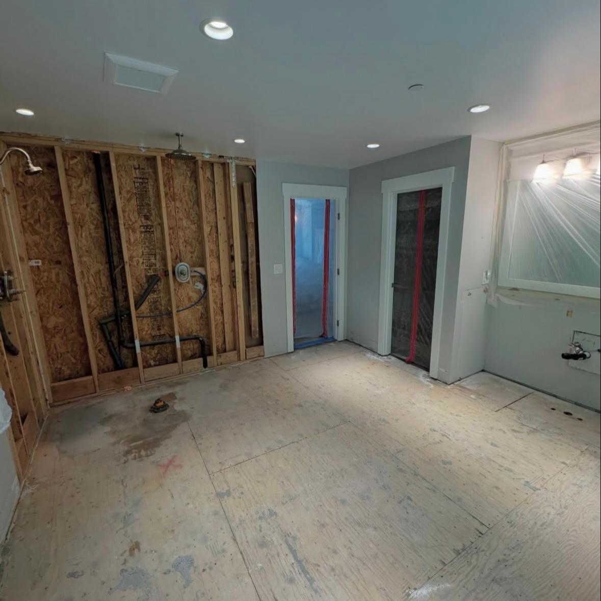 Interior demolition work in progress